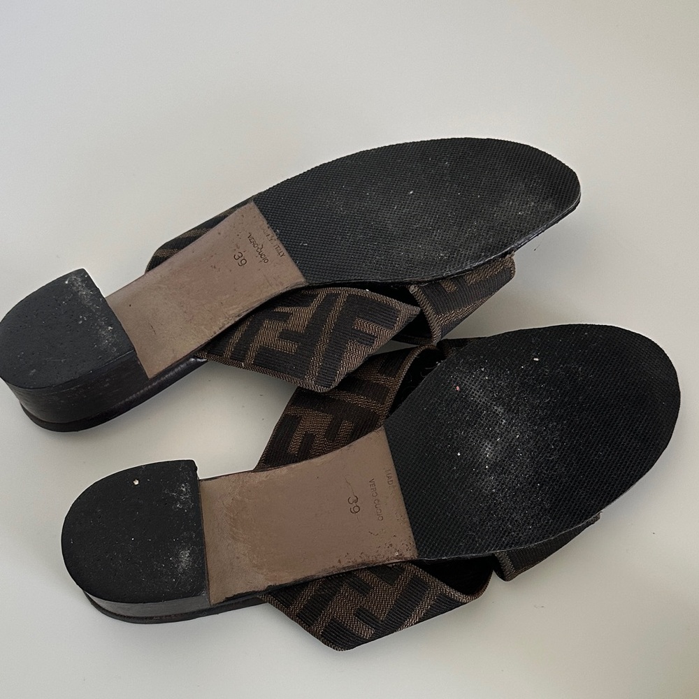 Fendi Women's Zucca heeled slides - Picture 5 of 6